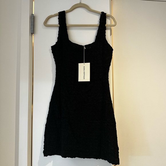 Mara Hoffman Laura Black Popcorn Mini Dress (size M) NWT - Picture 3 of 6